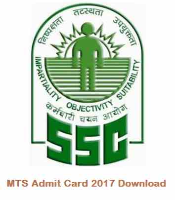 ssc mts admit card 2017 download